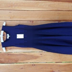 Nordstrom Black Sweater Dress w/ Blue Polka Dot Raindrops